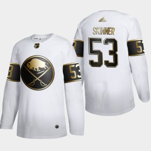 Herren Buffalo Sabres Eishockey Trikot Jeff Skinner #53 Golden Edition Weiß Authentic